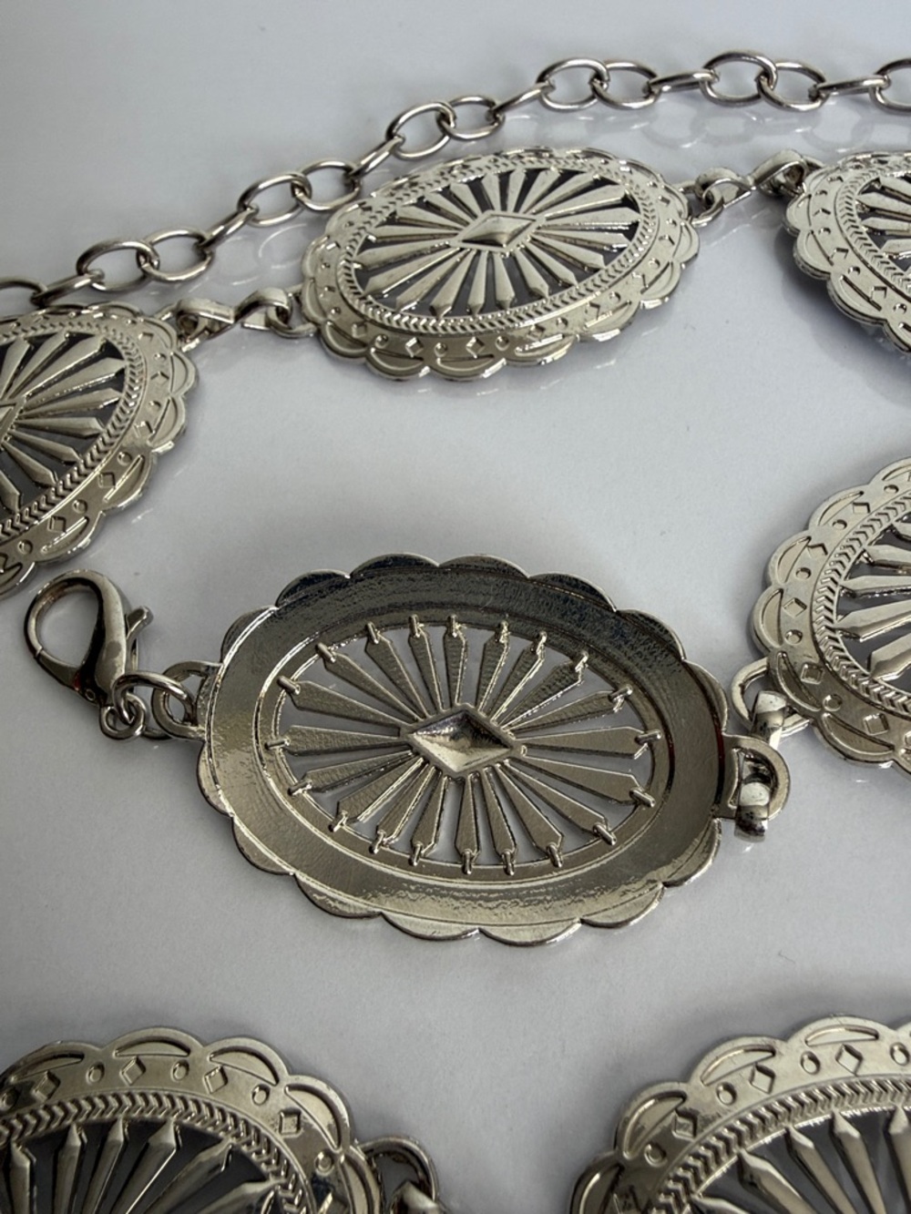 Vintage-Inspired Silver Concho Belt - Picture 7 of 8